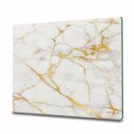 Cam Kesme Ve Sunum Tablası | Beyaz Gold Mermer | 25cm x 35cm